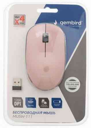 Мышь Gembird Musw-111-Rg, оптическая, 1200 Dpi, Usb, розовое золото, беспроводная (арт-2438) Донецк