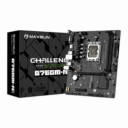 Материнская плата Maxsun Ms-Challenger B760m-N D5 1700, B760, 2xddr5, Matx, Rtl (арт-1386) Донецк