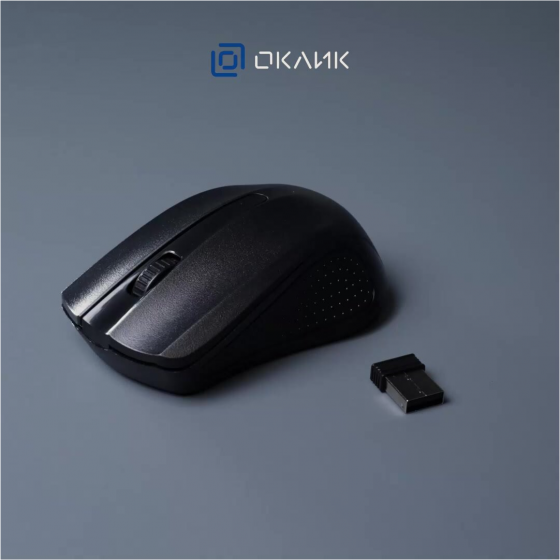 Мышь оклик 485mw черный оптическая (1200dpi) беспроводная Usb (2but) (арт-4408) Донецк