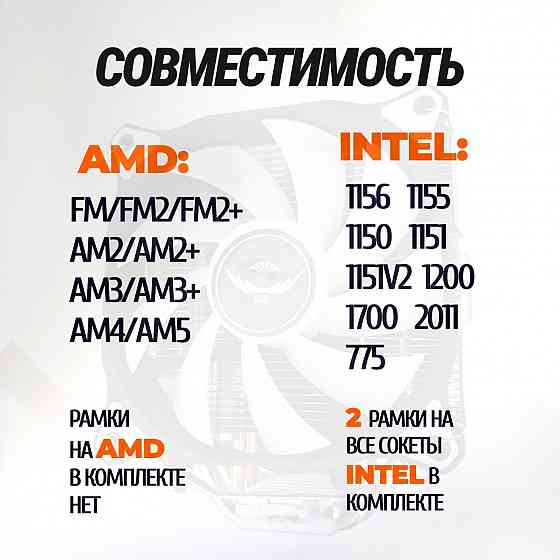 Кулер для процессора снеговик вентилятор под Intel и Amd Frgb (арт-1973) Донецк