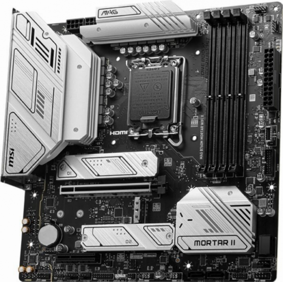 Материнская плата Msi Mag B760m Mortar Wifi Ii Matx Lga1700 4ddr5 Pci-Ex16 Pci-Ex4 3m.2 4sata3 Usb3. Донецк