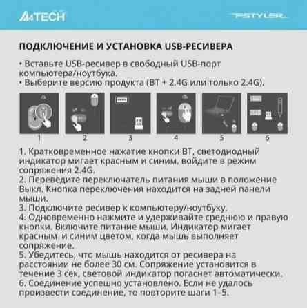 Мышь беспроводная A4tech Fb12 черный (арт-7270) Донецк