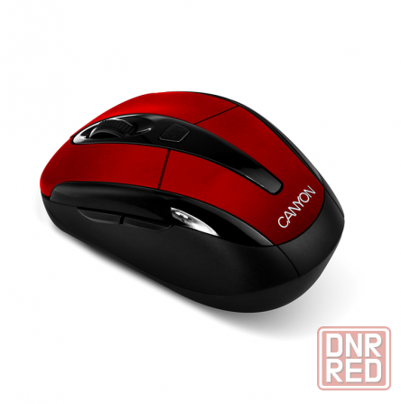 Мышь Canyon Cnr-Msow06r (Jucnrmsow06r) оптический, 1600dpi, черный/красный, беспроводная (арт-6377) Донецк - изображение 3