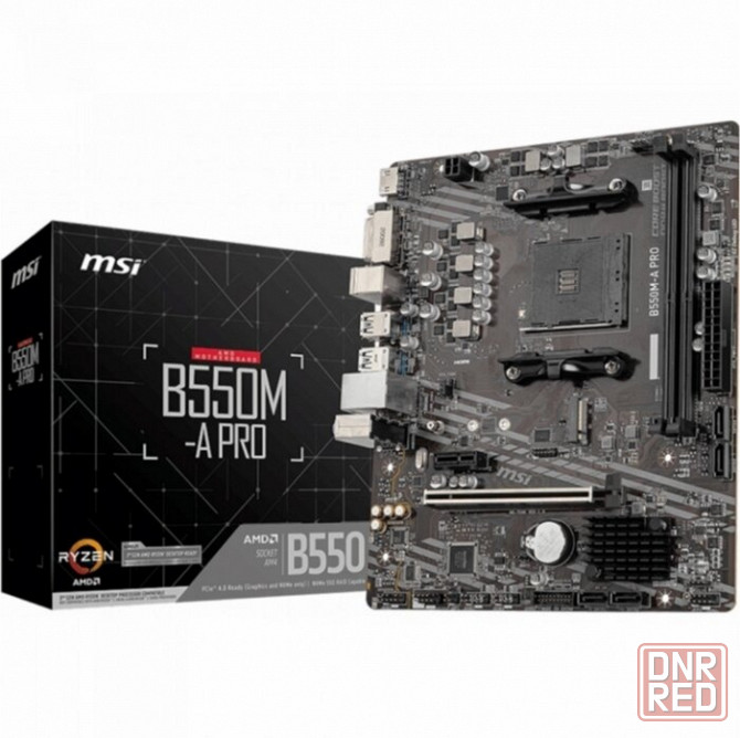 Материнская плата Msi B550m-A Pro, Microatx, поддержка Sli, с 2 разъемами M.2 (арт-3216) Донецк - изображение 1