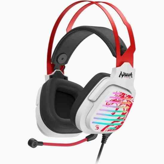 Наушники A4tech "Bloody G560", проводные, для игр, микрофон, подсветка, 2 м, белые (арт-1496) Донецк