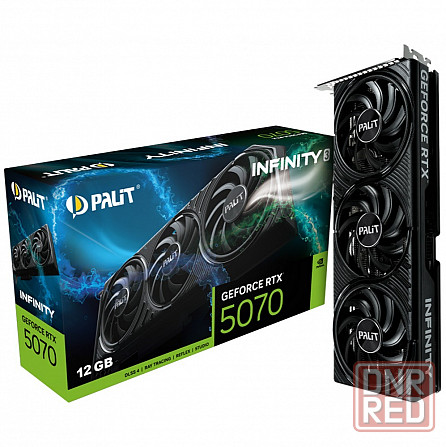 Видеокарта Palit Geforce Rtx 5070 Infinity 3 12 гб, 2325 мгц, черный (арт-6303) Донецк - изображение 1