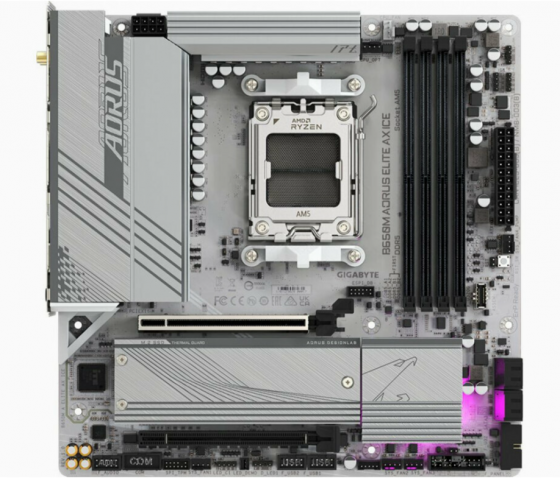 Материнская плата Gigabyte B650m A Elite Ax Ice, Socketam5, Amd B650, Matx (арт-3219) Донецк