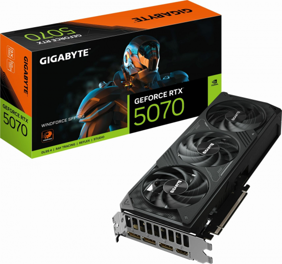 Видеокарта Gigabyte Nvidia Geforce Rtx 5070 12gb (Gv-N5070wf3-12gd) Pci-E (арт-7150) Донецк