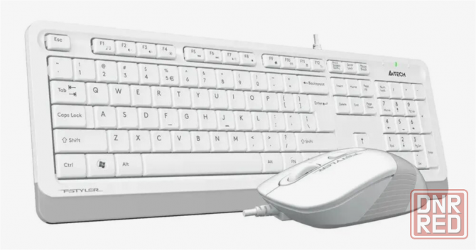 Комплект (клавиатура+мышь) A4tech Fstyler F1010, Usb, проводной, белый и серый [F1010 White] (арт-93 Донецк - изображение 4