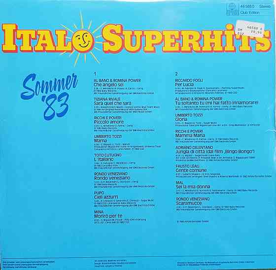 Виниловая пластинка LP "Italo Superhits"-"Sammer 83" Донецк