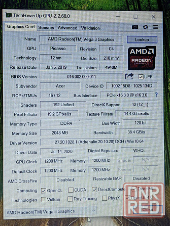 Acer A315 (Ryzen 3 3200U, Vega 3, 540X, 12Gb DDR4, Full HD, SSD 256Gb) Макеевка - изображение 6