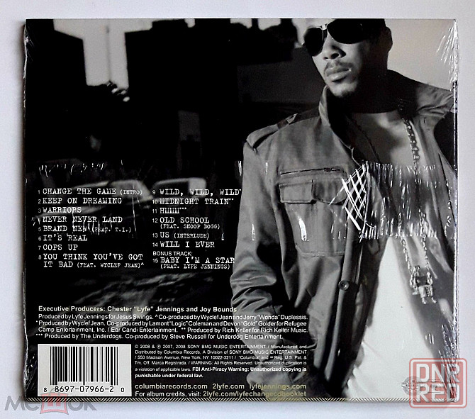 Lyfe Jennings - 2008 "Lyfe Change", компакт-диск / CD (Columbia88697 07966 2), сша / USA Донецк - изображение 2