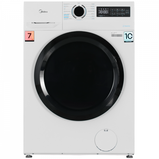 Стиральная машина Midea MF01712BS40/W 7кг (белый/черный) Inverter, пар Макеевка