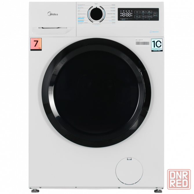 Стиральная машина Midea MF01712BS40/W 7кг (белый/черный) Inverter, пар Макеевка - изображение 1