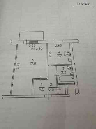продам 1-комнатную квартиру на Текстильщике под ремонт Донецк