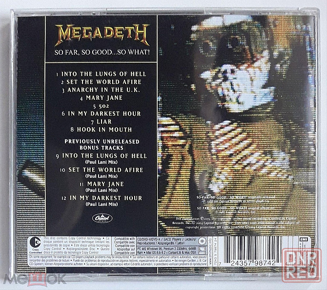 Megadeth - 1988 "So Far, So Good... So What!", компакт-диск/CD (2004), неофициальное издание, Россия Донецк - изображение 4