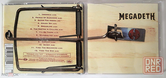 Megadeth - 1999 "Risk", компакт-диск / CD, неофициальное издание, Россия Донецк - изображение 1