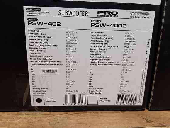 Сабвуферы Dinamic State PSW-402 Pro Series Макеевка
