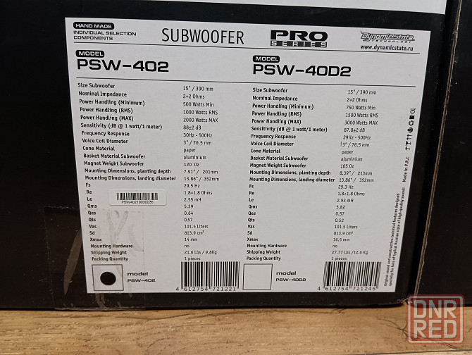 Сабвуферы Dinamic State PSW-402 Pro Series Макеевка - изображение 5
