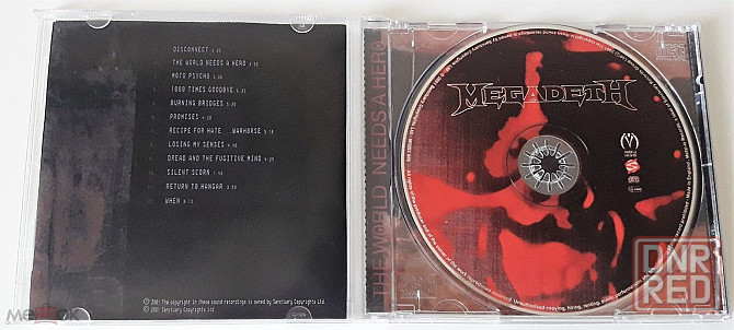 Megadeth - 2001 "The World Needs A Hero", компакт-диск / CD, неофициальное издание, Россия Донецк - изображение 2