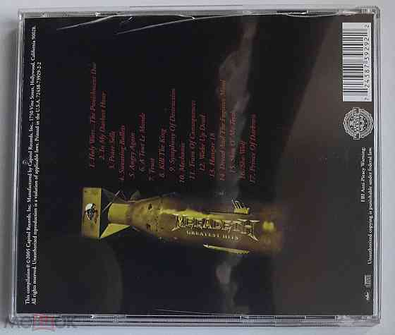 Megadeth - 2005 "Greatest Hits: Back To The Start", компакт-диск / CD, неофициальное издание, Россия Донецк