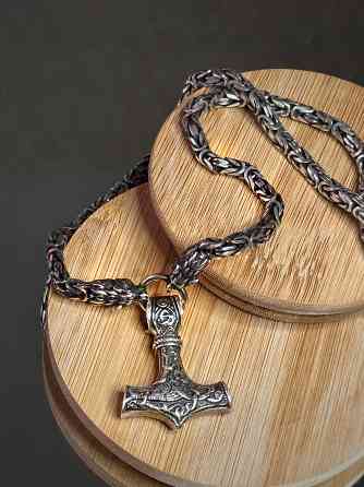 Мужская цепь амулет "Молот Тора" Донецк