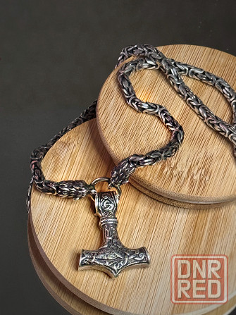 Мужская цепь амулет "Молот Тора" Донецк - изображение 1
