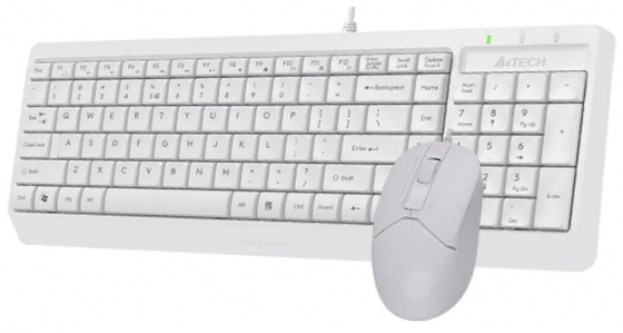 Клавиатура + мышь A4tech Fstyler F1512 клав:белый мышь:белый Usb (арт-5572) Макеевка