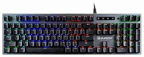 Игровая механическая клавиатура A4tech Bloody B765 Light Strike (Lk), серый, кириллица+Qwerty (арт-7 Макеевка