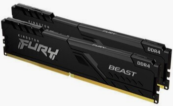 Оперативная память Ddr4 Kingston 16gb (2x8gb) 3600 Mhz Pc-28800 Fury Beast Black (Kf436c17bbk2/16) ( Макеевка