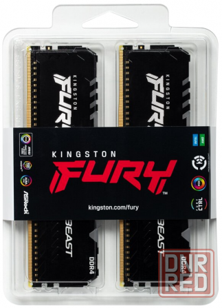 Оперативная память Dimm Ddr4 Kingston Fury Beast Rgb Kf436c17bbak2/16 (арт-6386) Макеевка - изображение 1