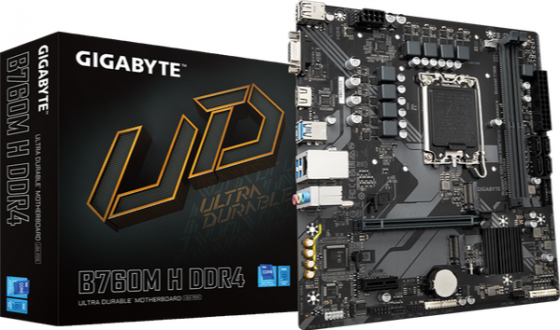 Материнская плата Gigabyte B760m H Ddr4 Lga1700 (арт-4957) Макеевка