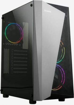 Корпус Zalman S4 Plus, Atx, Black, Window, 1x5.25", 4x3.5", 1x2.5", 2xusb2.0, 1xusb3.0, Front 2x120m Макеевка