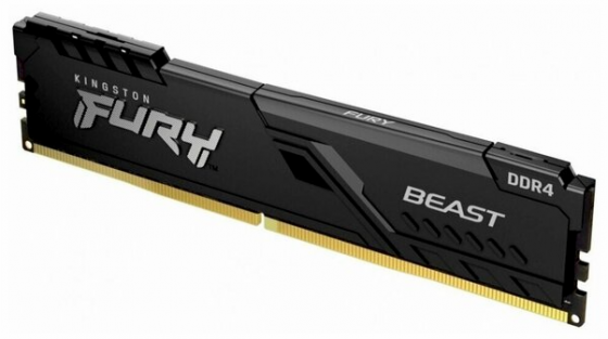 Модуль памяти Kingston Fury Beast Black Ddr4 Dimm 3200mhz Pc25600 Cl16 - 16gb Kf432c16bb/16 (арт-383 Макеевка