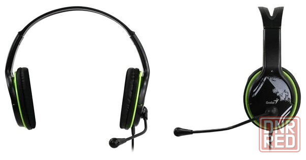 Компьютерная гарнитура Genius Hs-400a, черный/зеленый (арт-2286) Макеевка - изображение 3