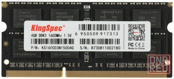Оперативная память So-Dimm Ddr3 Kingspec Ks1600d3n15004g - 4гб 1600мгц (арт-8853) Макеевка - изображение 1