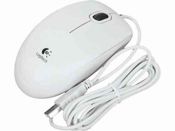 Мышь проводная Logitech B100 910-003360, 800dpi, белый (арт-4872) Макеевка