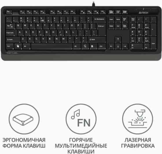 Клавиатура A4tech Fstyler Fk10 черный/серый Usb (арт-7081) Макеевка