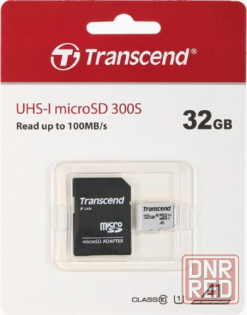 Карта памяти 32gb Transcend Ts32gusd300s-A Microsdhc Class 10 U1 300s + адаптер (арт-3030) Макеевка - изображение 2
