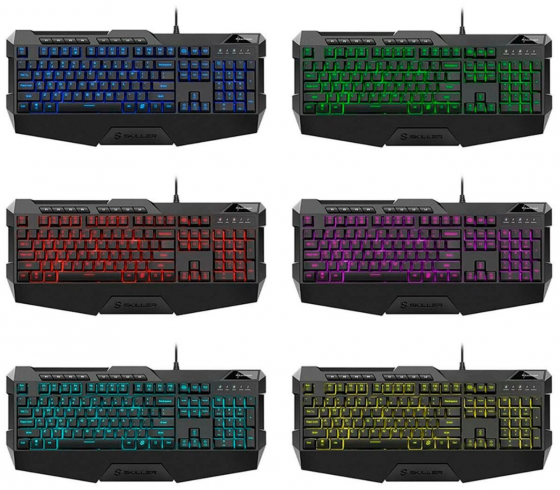 Клавиатура Sharkoon Skiller Sgk4 (резиновые колпачки, Rgb) черный (арт-3992) Макеевка