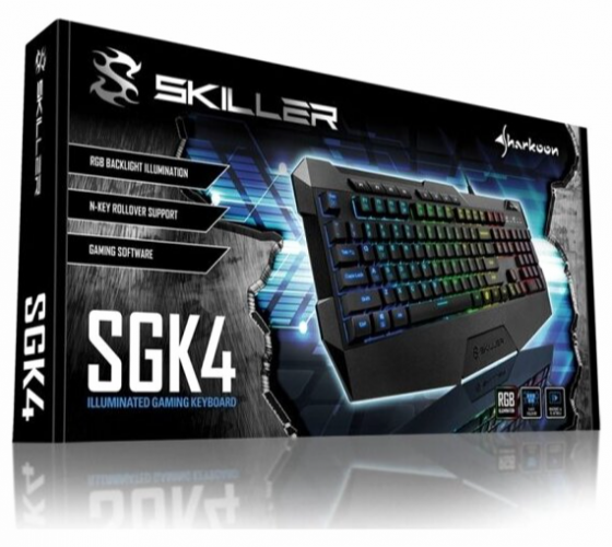 Клавиатура Sharkoon Skiller Sgk4 (резиновые колпачки, Rgb) черный (арт-3992) Макеевка