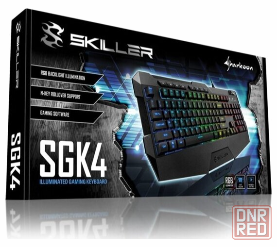 Клавиатура Sharkoon Skiller Sgk4 (резиновые колпачки, Rgb) черный (арт-3992) Макеевка - изображение 3