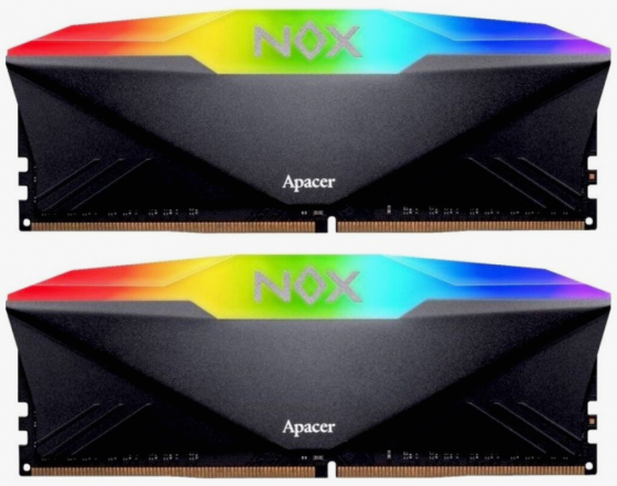 Модуль памяти Apacer Ddr4 3600 16gb Dimm Nox Rgb Black Gaming Memory Ah4u16g36c25ynbaa-2 Non-Ecc, Cl Макеевка