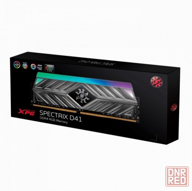 Модуль памяти 16gb Adata Ddr4 3200 Dimm Xpg Spectrix D41 Rgb Grey Gaming Memory (Ax4u320016g16a-St41 Макеевка - изображение 2