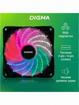 Вентилятор для корпуса Dfan-Frgb2 Rgb 120х120x25 (Molex) (арт-4968) Макеевка