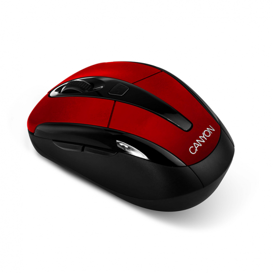 Мышь Canyon Cnr-Msow06r (Jucnrmsow06r) оптический, 1600dpi, черный/красный, беспроводная (арт-7933) Макеевка