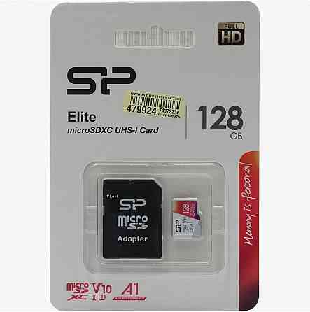 Флеш карта Microsdxc 128gb Class10 Silicon Power Sp128gbstxbv1v20sp Elite + Adapter (арт-5357) Макеевка