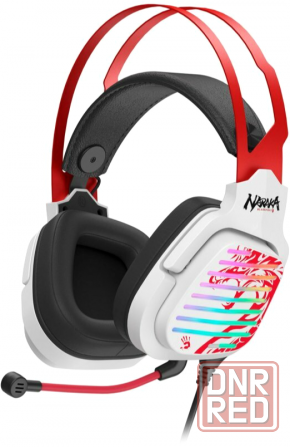 Наушники A4tech "Bloody G560", проводные, для игр, микрофон, подсветка, 2 м, белые (арт-9476) Макеевка - изображение 1