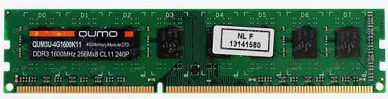 Оперативная память Qumo (Qum3u-4g1600k11) Dimm Ddr3 4 гб - 1 шт, 1600 мгц б/у (арт-8183) Макеевка