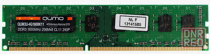 Оперативная память Qumo (Qum3u-4g1600k11) Dimm Ddr3 4 гб - 1 шт, 1600 мгц б/у (арт-8183) Макеевка - изображение 1